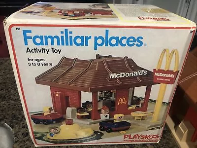 Vtg 1974 Playskool Familiar Places McDONALDS PlaySet 430 Original Box Incomplete • $40