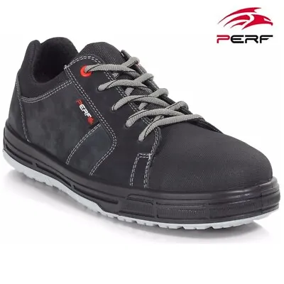 Mens Leightweight Leather Safety Work Steel Toe Cap Trainer Womens Shoes Boot Sz • £18.95