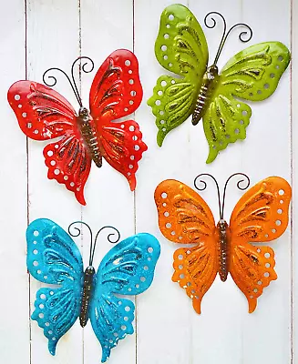 Butterfly Wall Decor For Yard Art Garden Decoration Set Of 4 • $13.74