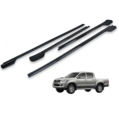 Line Window Seal Cover 4Dr Trim Carbon Black Fits Toyota Hilux Vigo 2005 2012 • $127.59