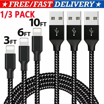 1/3 Pack Fast Charger Cable Heavy Duty For IPhone 13 12 11 X XR 8 Charging Cord • $2.98