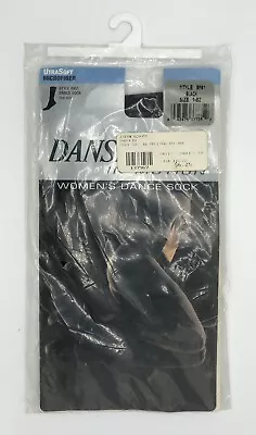 VTG Danskin In Motion UtraSoft Microfiber Black Dance Socks Women’s One Size NOS • $11