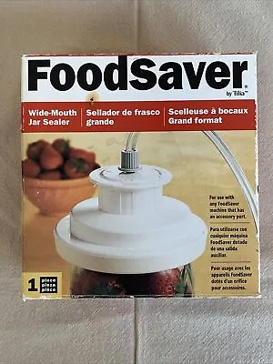 Food Saver Mason Wide Mouth Jar Sealer Kit Tube Vacuum FoodSaver Canning Vtg • $19.95