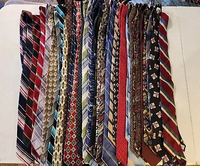 Men’s Modern/Vintage Neck Tie Lot Of 25 For Wear Or Craft Or Reselling  • $18