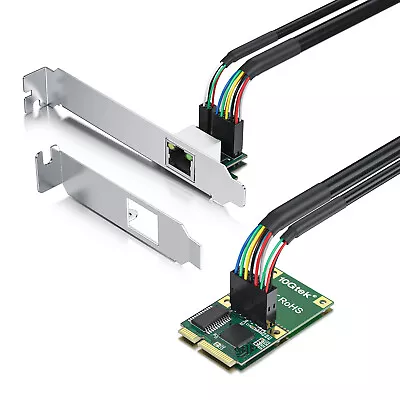 Mini PCIe To RJ45 Gigabit Network Adapter Card W/ Intel I210AT & 30cm Cable &LED • $24.99