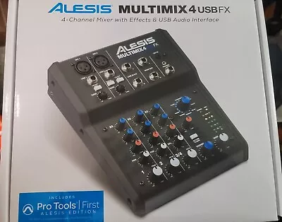 Alesis Multimix 4 USB FX - 4-Channel Mixer With Effects & USB Audio Interface • $79