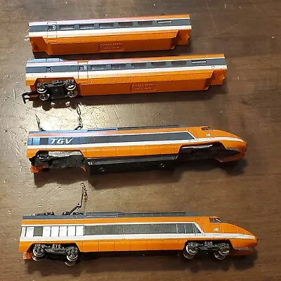 4 Piece Bachmann TGV Bullet Train ~ N Gauge ~ Broken & Needs Trucks ~  T7105 • $45