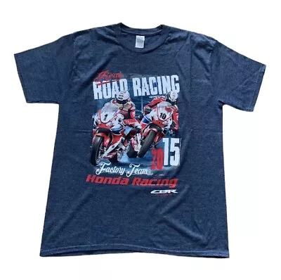 Honda Racing McGuinness & Cummins Road Racing 2015 T Shirt Grey Men Size XL • £25