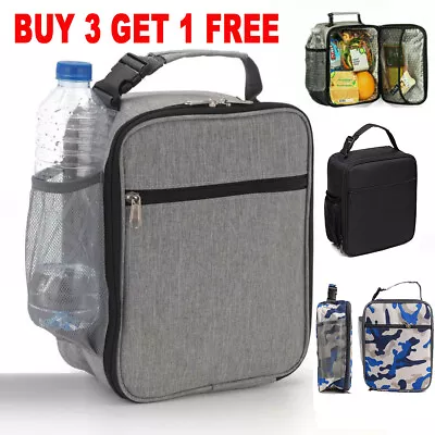 Thermal Insulated Lunch Bag Cool Bag Picnic Adult Kids Food Storage Lunch Box- • £7.29