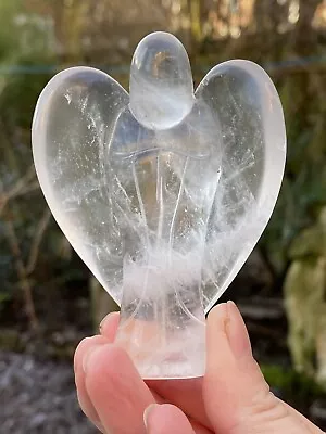 £44.99 • Buy Large Clear Quartz Angel AAA+ / Master Healer : Meditation : Clarity 80mm 2