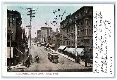 1906 Main Street Looking North Exterior Streetcar Butte Montana Vintage Postcard • $19.47