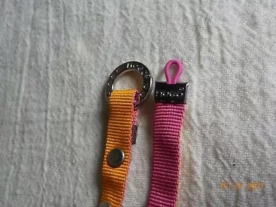 Mogo Pink/tangerine Fabric Strap Bracelet For Magnetic Charms 8  L 3/8  Wide  • $2