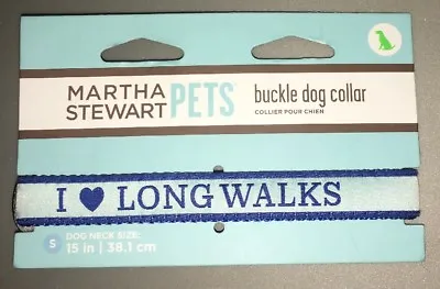 NWT Martha Stewart Pets Blue Buckle Dog Collar Small • $6.99