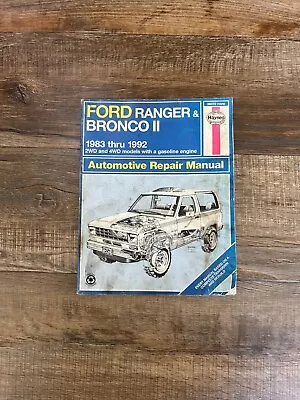 HAYNES Ford Ranger & Bronco Ll Repair Manual 1983-1992 ISBN-1563920662 • $9