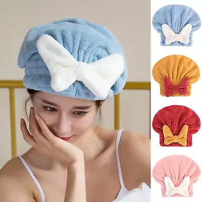 Super Absorbent Hair Towel Wrap For Wet Hair Hair Drying Towels Microfiber Caps • $8.17