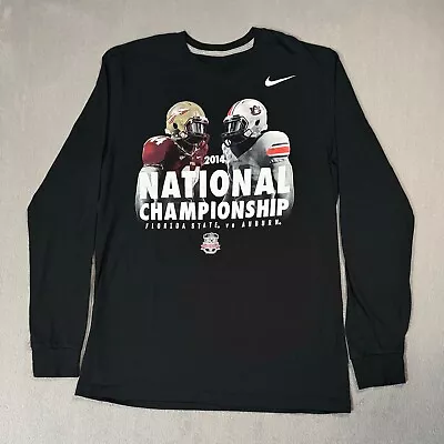 Nike FSU Vs Auburn 2014 BCS Winter Sports Long Sleeve T Shirt -L • $40