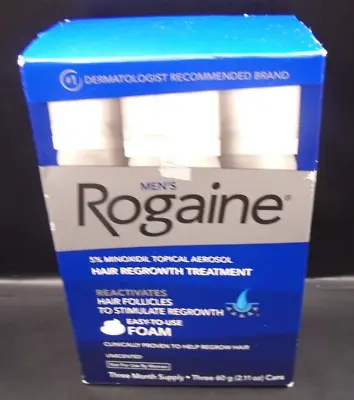 Men's Rogaine Hair Regrowth Treatment 3 Month Supply Exp:04/24+ • $34.95