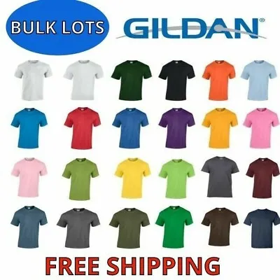 Bulk Lot Gildan Men Heavy Cotton Plain Short Sleeves T-Shirt 5000 (Pack Of 5) • $42.64