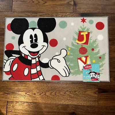 Disney  Mickey Mouse Joy Chrustmas Holiday Accent Rug 20 X 32 NEW • $15