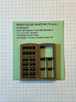 O Scale Laser Cut Windows (10 Ct. Lot) 1-1/4  X 2-1/2  (W4 PSM Window 2) • $9.99