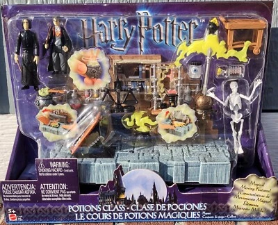 $35 • Buy NEW/Sealed Box 2003 Harry Potter Professor Snape Potions Class Playset - Mattel