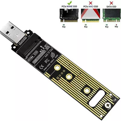 M.2 NVME SSD To USB 3.1 Adapter PCI-E To USB-A 3.0 SSD IHNYIHS-be • $16