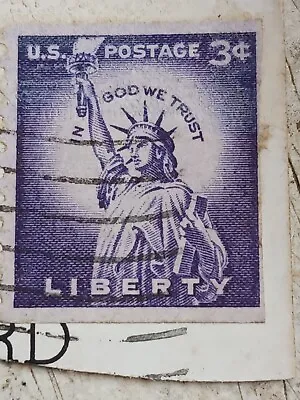 Rare 1955 3 Cent Liberty Stamp. Excellent Shape.. • $400
