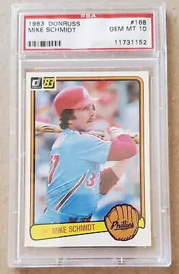 1983 Donruss Mike Schmidt #168 PSA 10 • $95