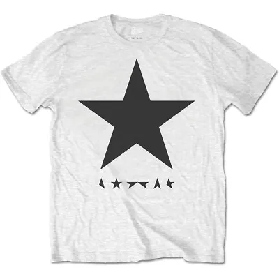 David Bowie Blackstar Black Star On White T-Shirt OFFICIAL • $31.92