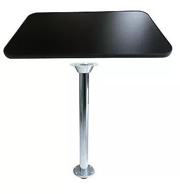 £59.99 • Buy Floor Mount Island Free Stand Leg + TABLE Kitchen Caravan Campervan BLK/BLK (NL)