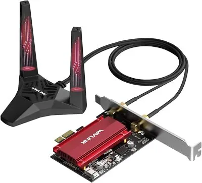 WiFi 6E AX5400M PCIe WiFi Card Bluetooth 5.3 Tri-Band AX210 Wireless Adapter • $39.99