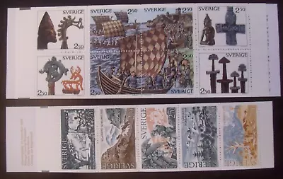 Sweden Stamps Lot#J96  MNH - 1990 Viking Life And William Faulkner Booklets • $3.99