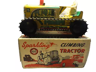 Vintage Marx Climbing Tractor Wind Up Tin Litho Toy No 5 / Working/display Box • $95