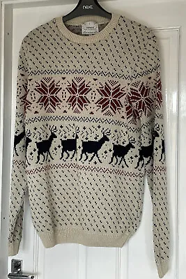 Topman Mens Christmas Snowflake Jumper Sweater Size Xs Vgc • £6