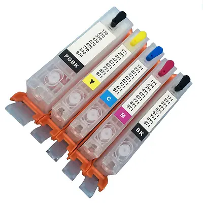 Refillable Refill Edible Ink Cartridges 570/571 Canon Printer MG5750 MG5751 XL • £18.89