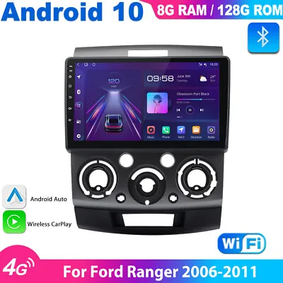 8+128G 9  Car Android Head Unit Radio For Ford Ranger 2006-2011 Carplay GPS Navi • $429.99