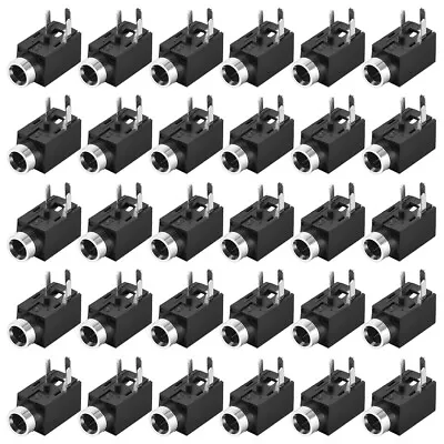 PCB Mount 2.5mm 3 Pin Socket Headphone Stereo Video Connector PJ210 Black 30Pcs • $9.46