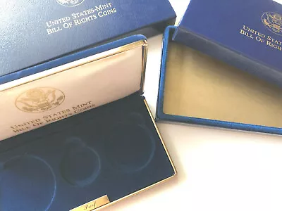 US Mint Empty Presentation Box For Bill Of Rights Commemoratives; NO COINS • $6.50