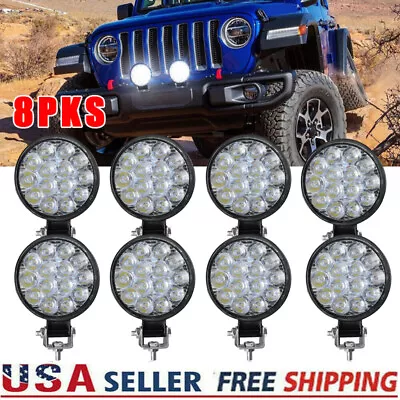 8x LED Work Light Flood SPOT Lights For Truck Off Road Tractor ATV Round 48W US • $27.99