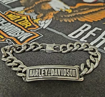 Mens Harley Davidson Stainless Steel Motorcycle Riding Bracelet OSFA Biker Hog • $29.99