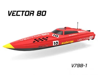 31 Inch Vector80 ABS Hull Boat Ship ARTR 2.4Ghz Radio 55+mph Brushless Motor RC • $106.50