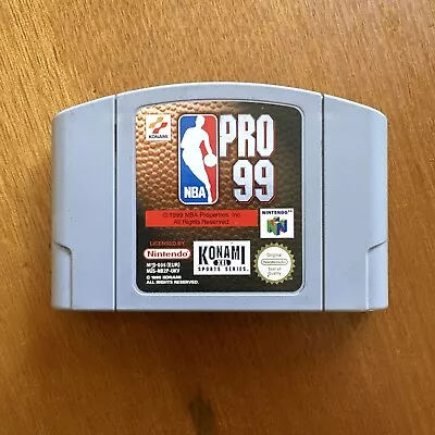 Nba Pro 99 Nintendo 64 Cartridge Pal Oz Seller • $74.99