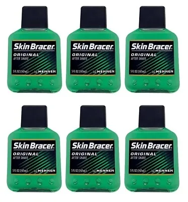 **PACK OF 6**  Skin Bracer Original After Shave By Mennen 5 Oz 147 Ml NEW • $34.99