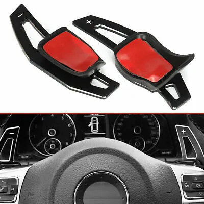 Black Paddle Shift Extension DSG For VW Golf 5 6 MK5 MK6 GTI R32 R R20 Aluminum • $19.29