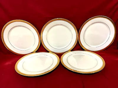 Mikasa Palatial Gold L3234 Fine China Set Of 5 Dinner Plates 10 3/4  • $99.95