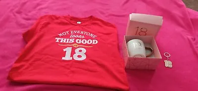 18th Birthday Bundle (incl  T-shirt Mug & Keyring) • £3