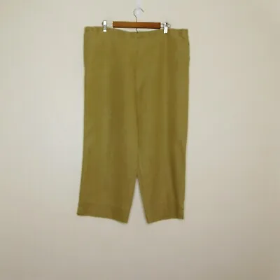 J Jill Apparel Women 100% Linen Capri Pants Slack Pull On Pockets Label Size M • $21.96