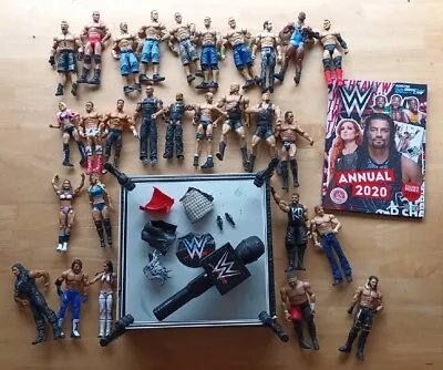 £49.99 • Buy WWE Wrestling Figures Bundle X 28 Mattel Wrestlemania Ring Microphone