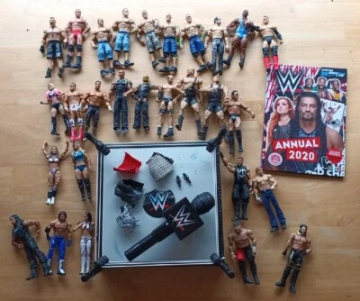 £49.99 • Buy WWE Wrestling Figures Bundle X 28 Mattel Wrestlemania Ring Microphone