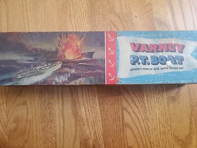 Mostly-Assmbled Antique Varney PT Elco Motor Torpedo Boat Wood/Plastic Model Kit • $130